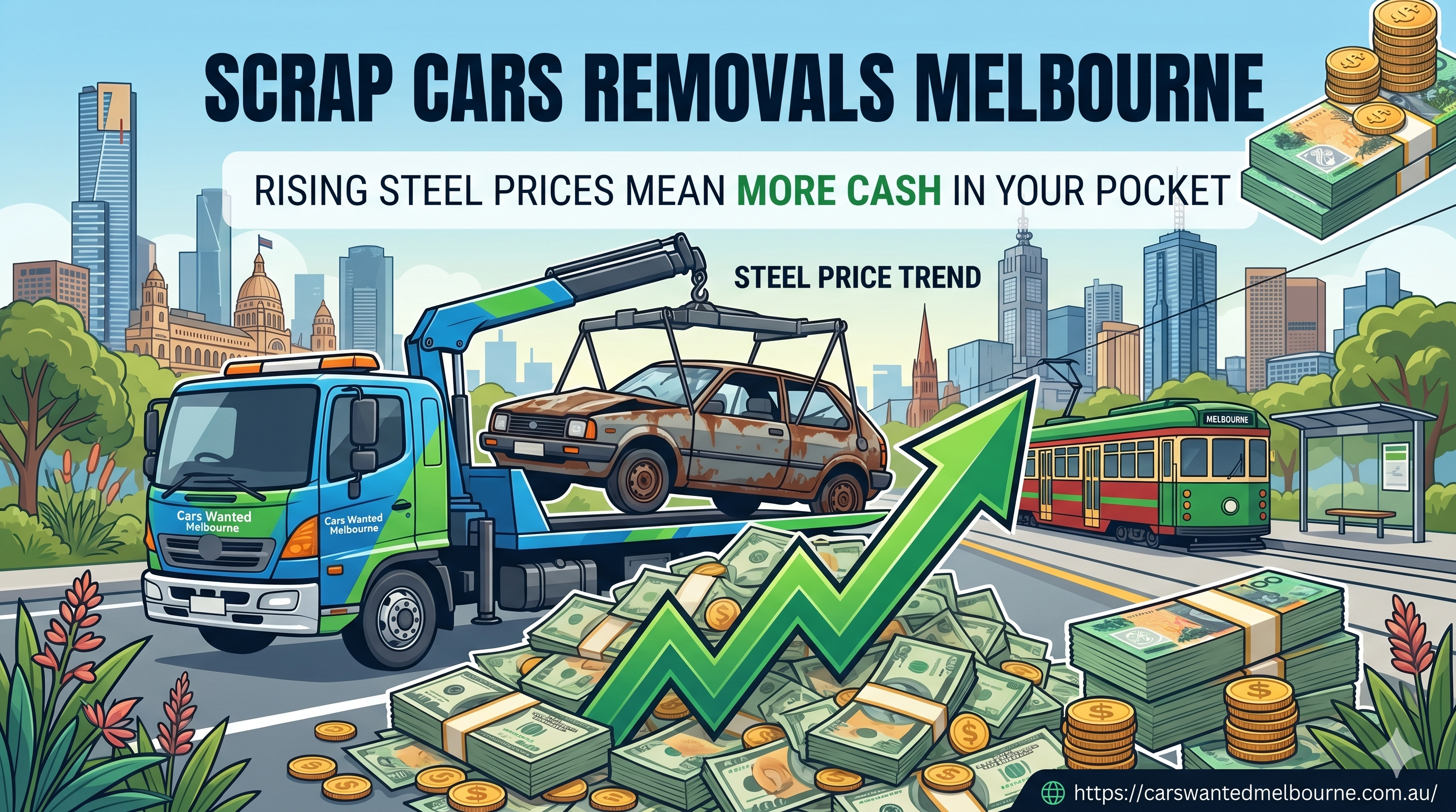 Scrap Cars Removals Melbourne: How Rising Steel Prices Are Putting More Cash in Your Pocket